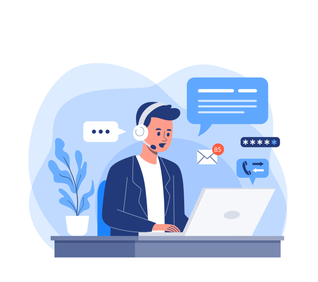 Contact support illustration for Local Management Services