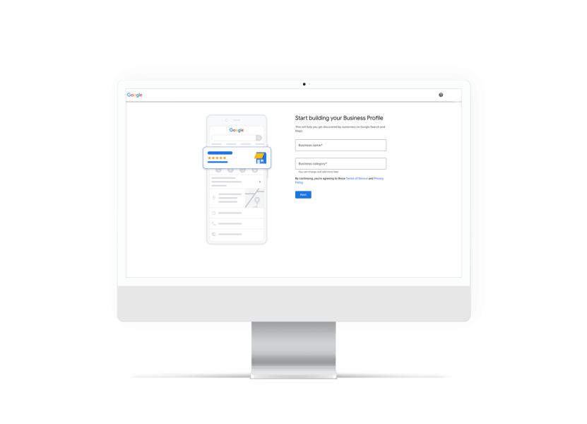 Google My Business setup service illustration